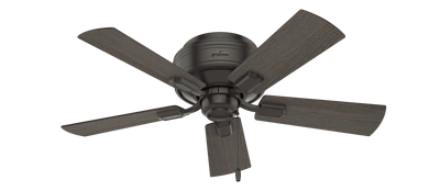 42 inch Crestfield Noble Bronze Low Profile Ceiling Fan with LED Light Kit and Pull Chain