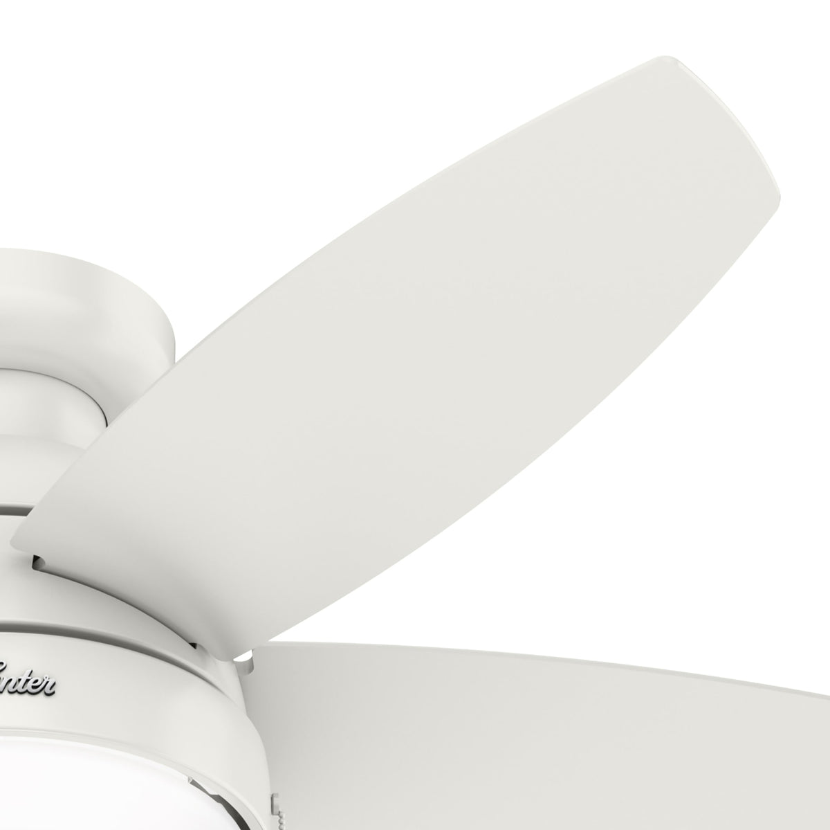 44 inch Lilliana Fresh White Low Profile Ceiling Fan with LED Light Kit and Pull Chain