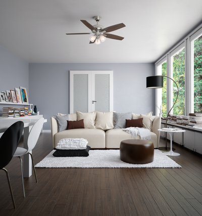 52 inch Newsome Brushed Nickel Ceiling Fan with LED Light Kit and Pull Chain