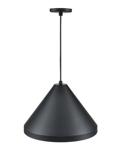 13 x 11-inch R Series Satin Black 1-Light Black Glass Cone Pendant Light