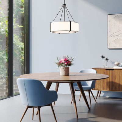 23'' Telfar Matte Black/White 3 Light Pendant