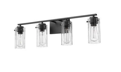 30.5'' Serena Matte Black 4 Light Bath Vanity