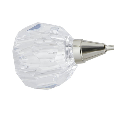 Helena 20-inch 3-light Polished Nickel Semi-Flush Mount with Clear Acrylic Shades