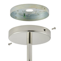 Helena 20-inch 3-light Polished Nickel Semi-Flush Mount with Clear Acrylic Shades