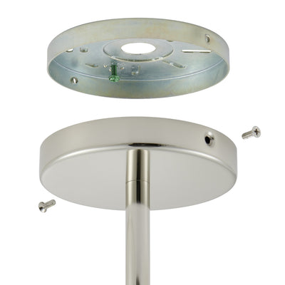 Helena 20-inch 3-light Polished Nickel Semi-Flush Mount with Clear Acrylic Shades