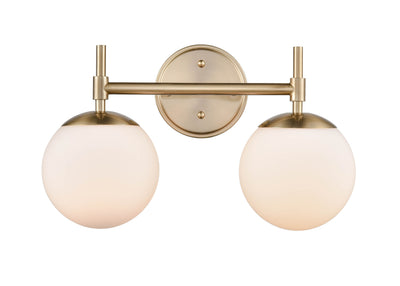 15.5''  Modern Gold 2 Light Bath Vanity
