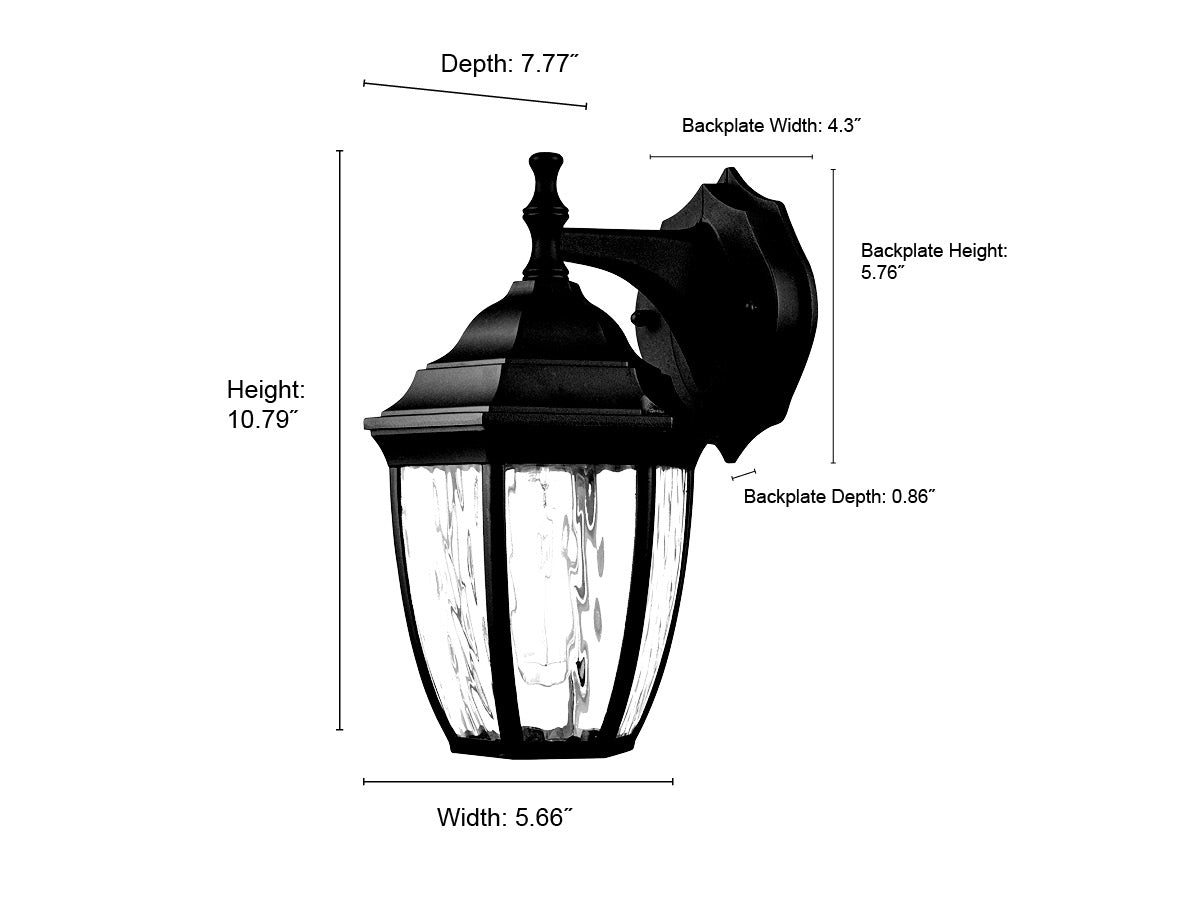 5.66'' Bram Textured Black 1 Light Wall Sconce