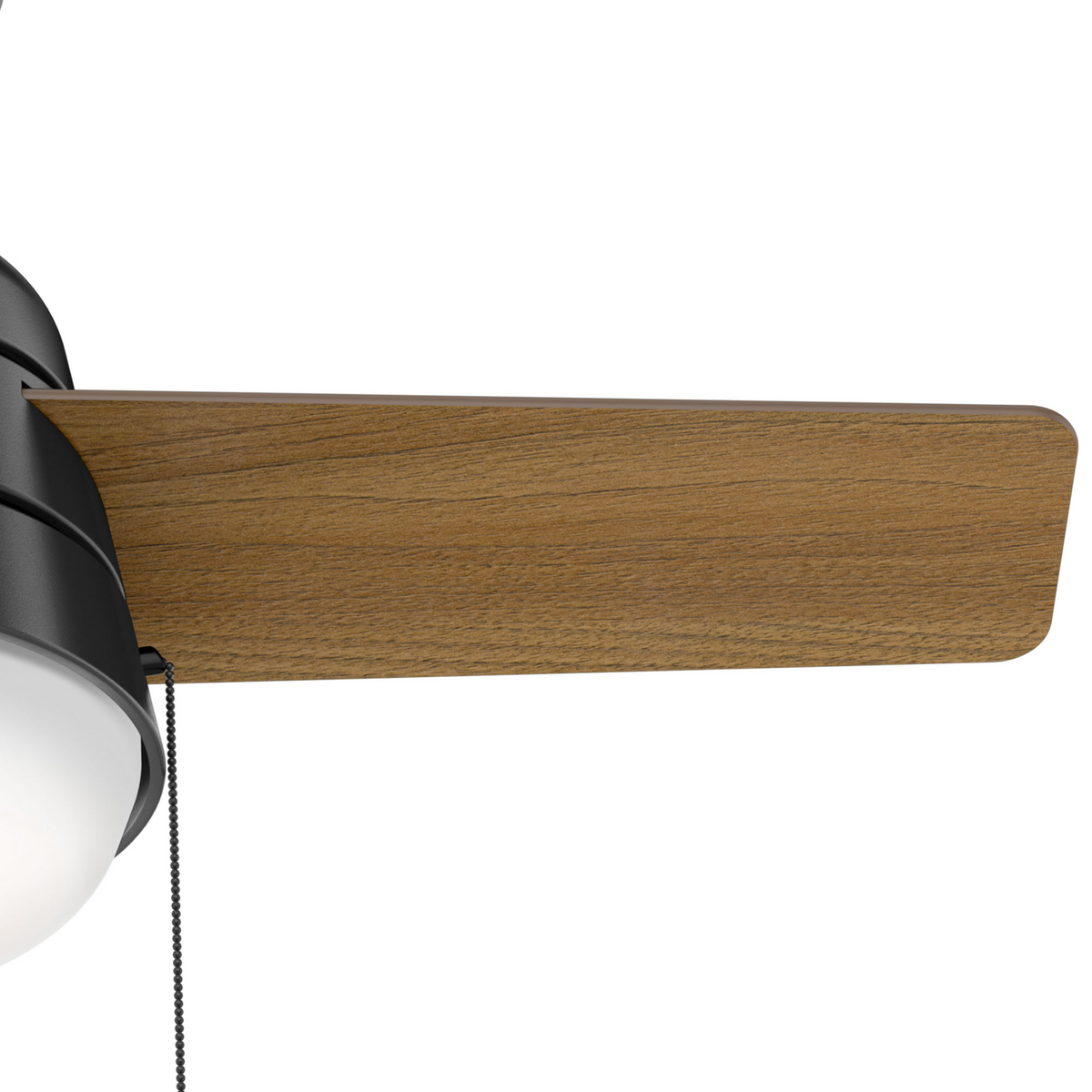 36 inch Aker Matte Black Ceiling Fan with LED Light Kit and Pull Chain