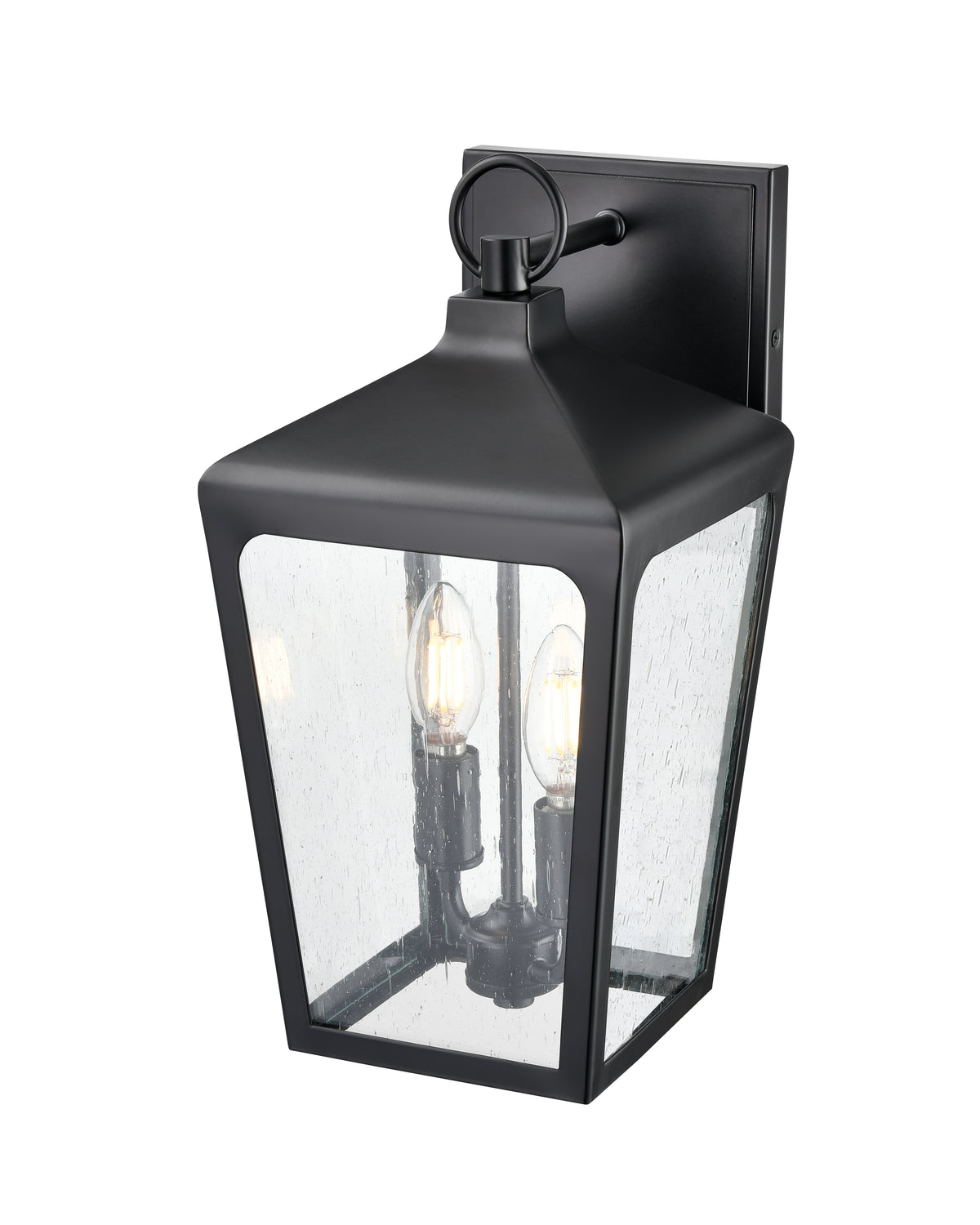 8.5'' Brooks Powder Coated Black 2 Light Wall Sconce