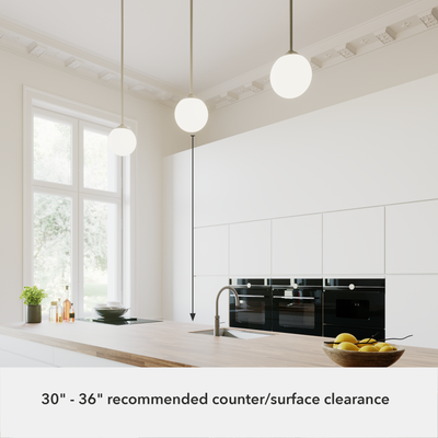 Hepburn 8-inch 1-light Brushed Nickel Globe Pendant with Cased White Glass