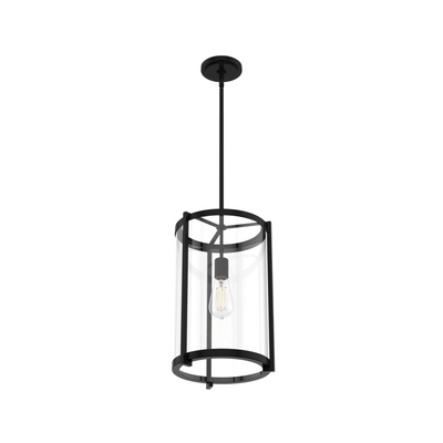 Astwood 11.5-inch 1-light Matte Black Pendant with Clear Glass