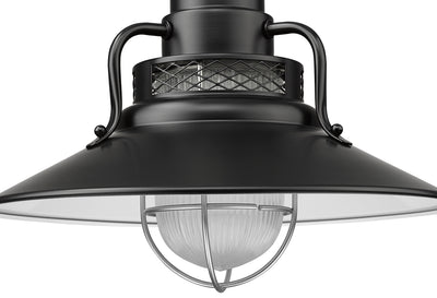 14'' Satin Black Metal R Series Railroad Shade