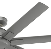60 inch Downtown ENERGY STAR® Matte Silver Damp Rated Ceiling Fan and Wall Control