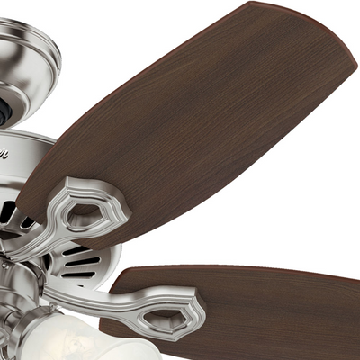 42 inch Builder Brushed Nickel Ceiling Fan with LED Light Kit