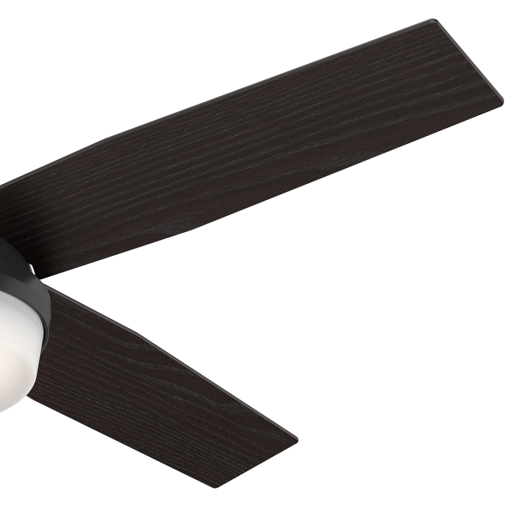 52 inch Dempsey Matte Black Damp Rated Ceiling Fan with LED Light Kit and Handheld Remote