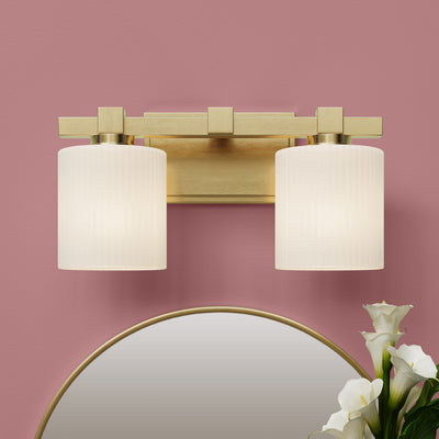 14'' Abelson Vintage Brass 2 Light Bath Vanity