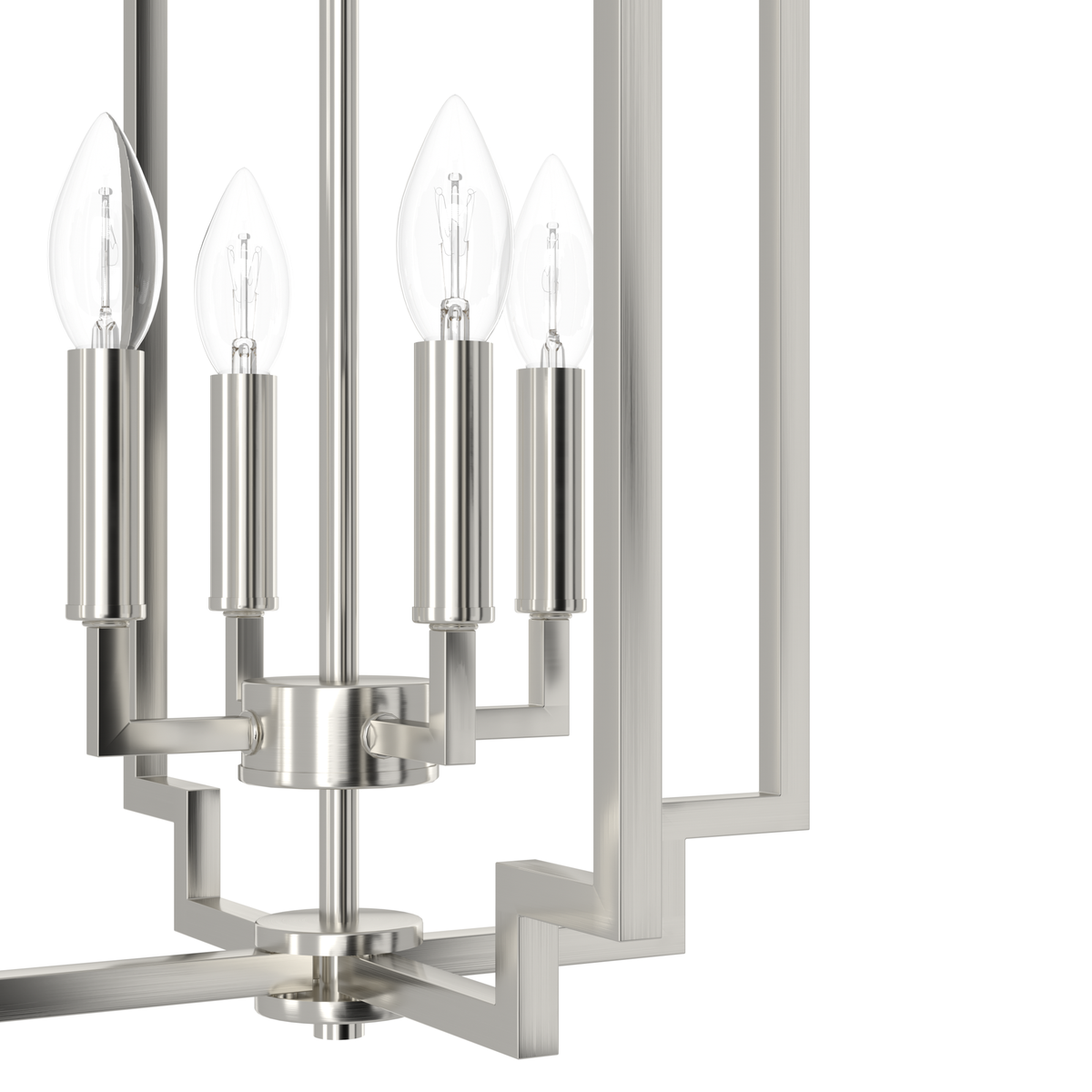 Zoanne 14-inch 4-light Brushed Nickel Lantern Pendant