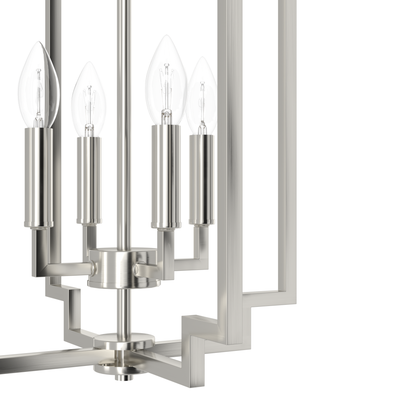 Zoanne 14-inch 4-light Brushed Nickel Lantern Pendant