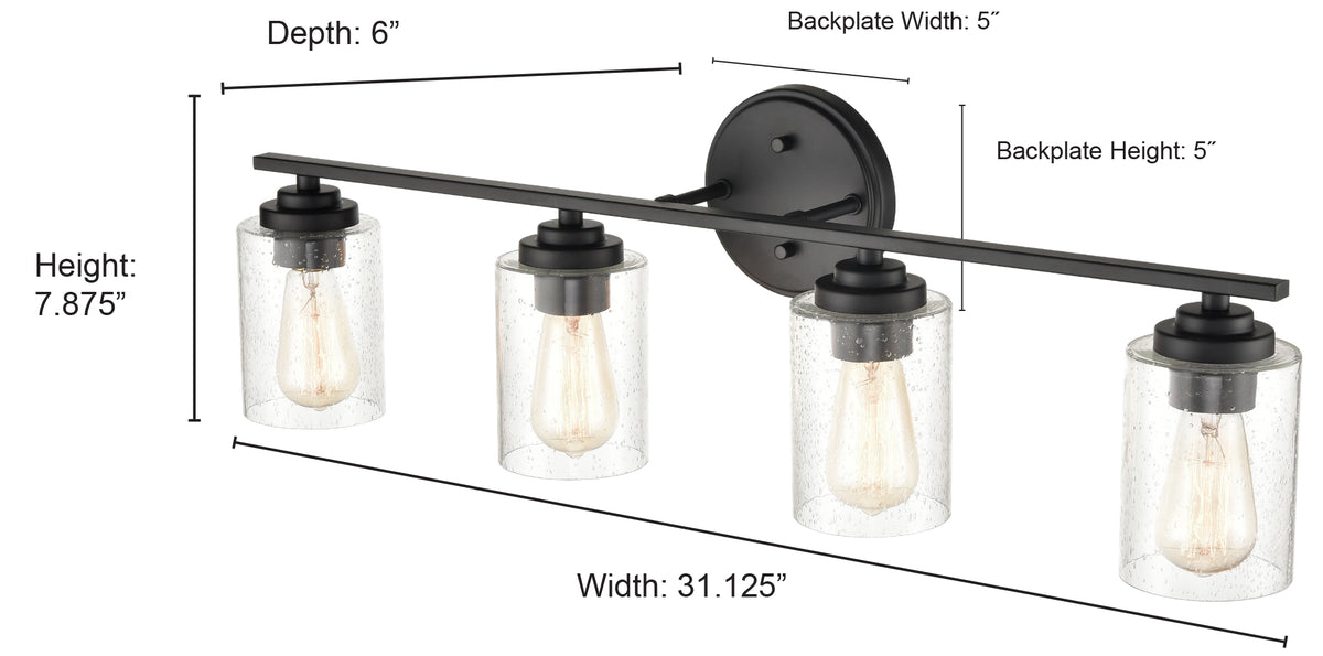 31.13'' Moven Chrome 4 Light Bath Vanity
