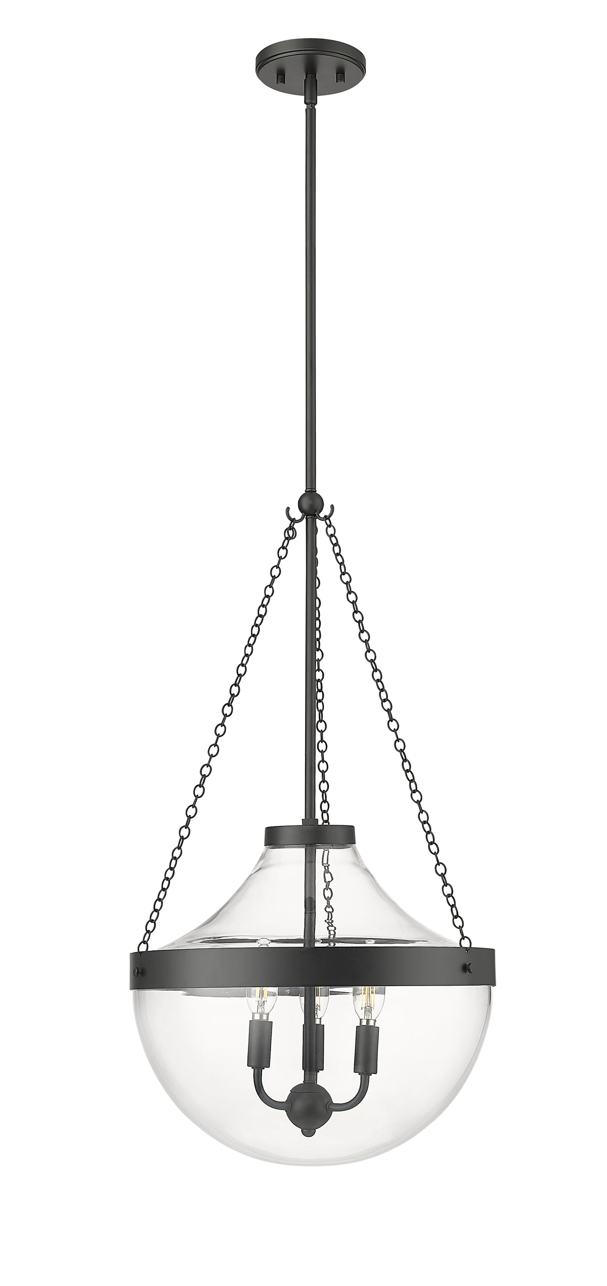 29.4'' Clarra Matte Black 3 Light Pendant