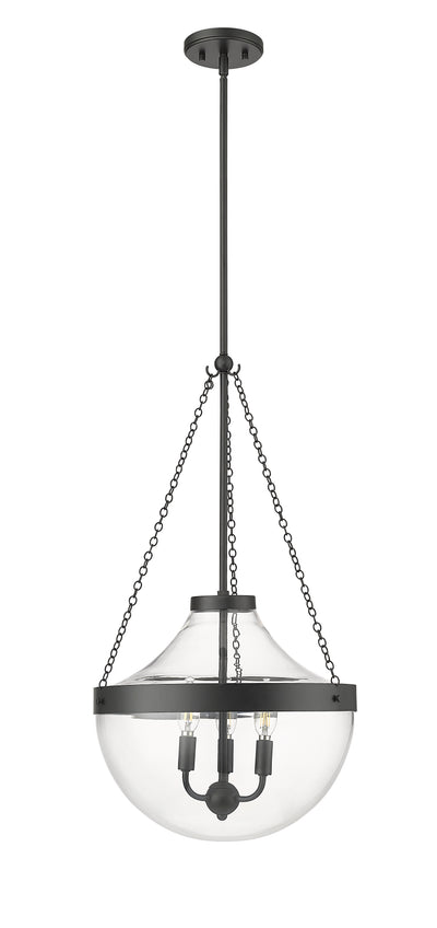 29.4'' Clarra Matte Black 3 Light Pendant