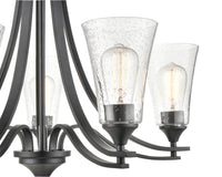 25.5'' Natalie Matte Black 5 Light Chandelier