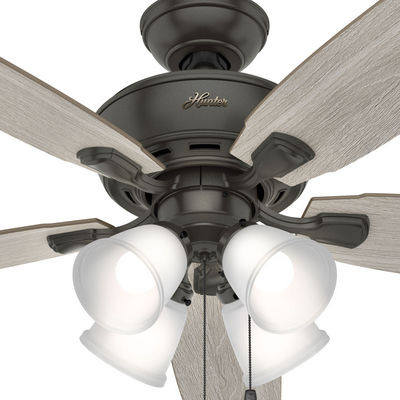 52 inch Amberlin Noble Bronze Ceiling Fan with LED Light Kit and Pull Chain