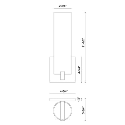 Elizabeth 12-in Steel Wall Sconce