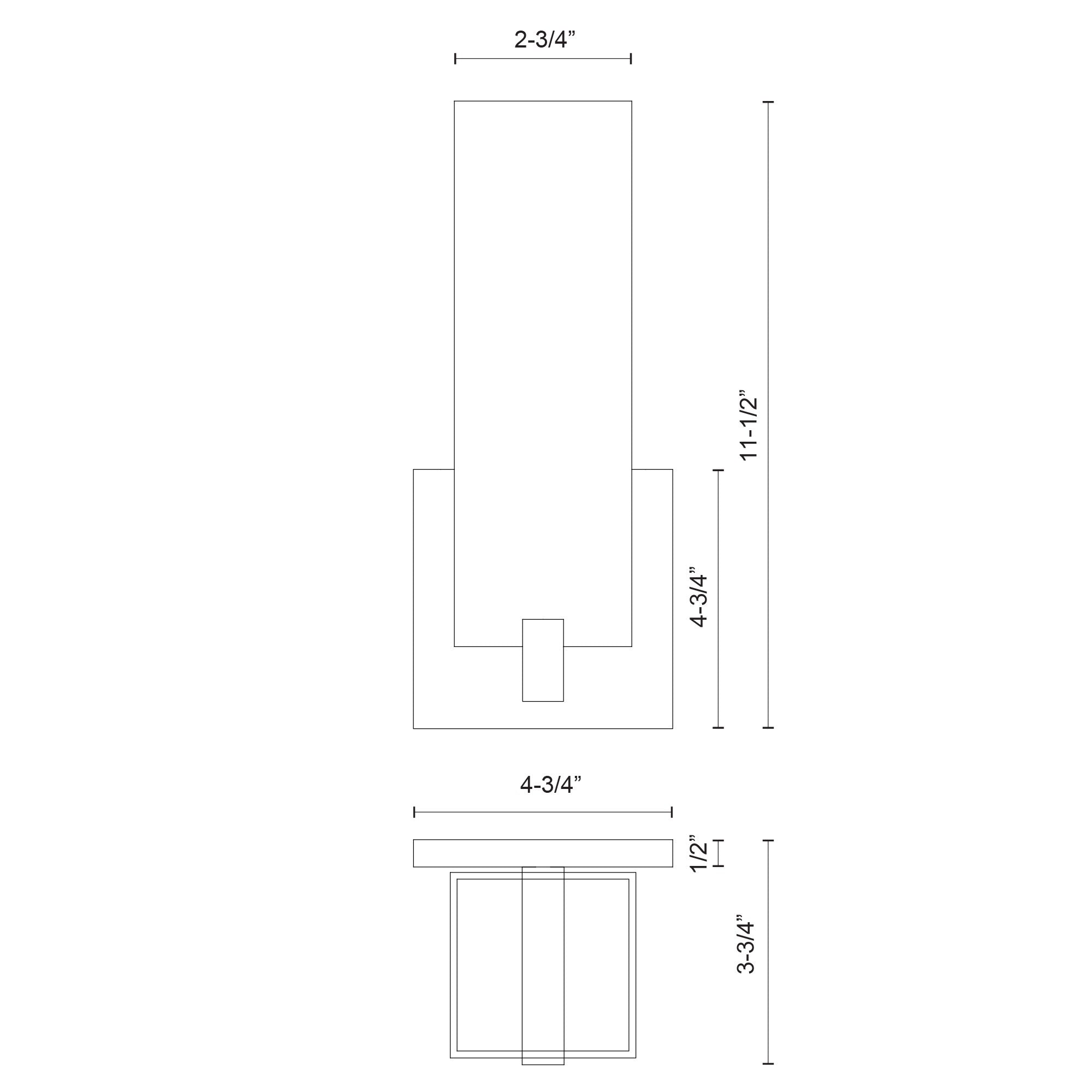 Stratford 12-in Aluminum Wall Sconce