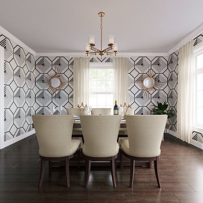 23'' Huderson Modern Gold 5 Light Chandelier