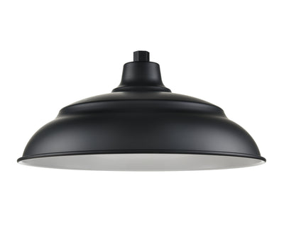 20'' Satin Black Aluminum R Series Aluminum Warehouse Shade