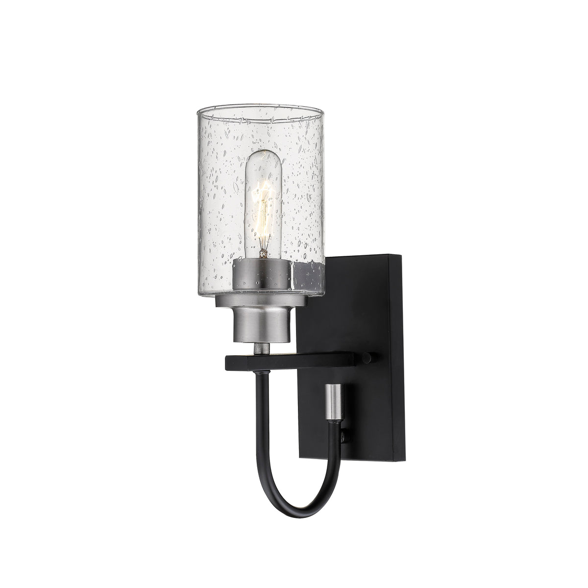 4.5'' Clifton Matte Black/Brushed Nickel 1 Light Wall Sconce