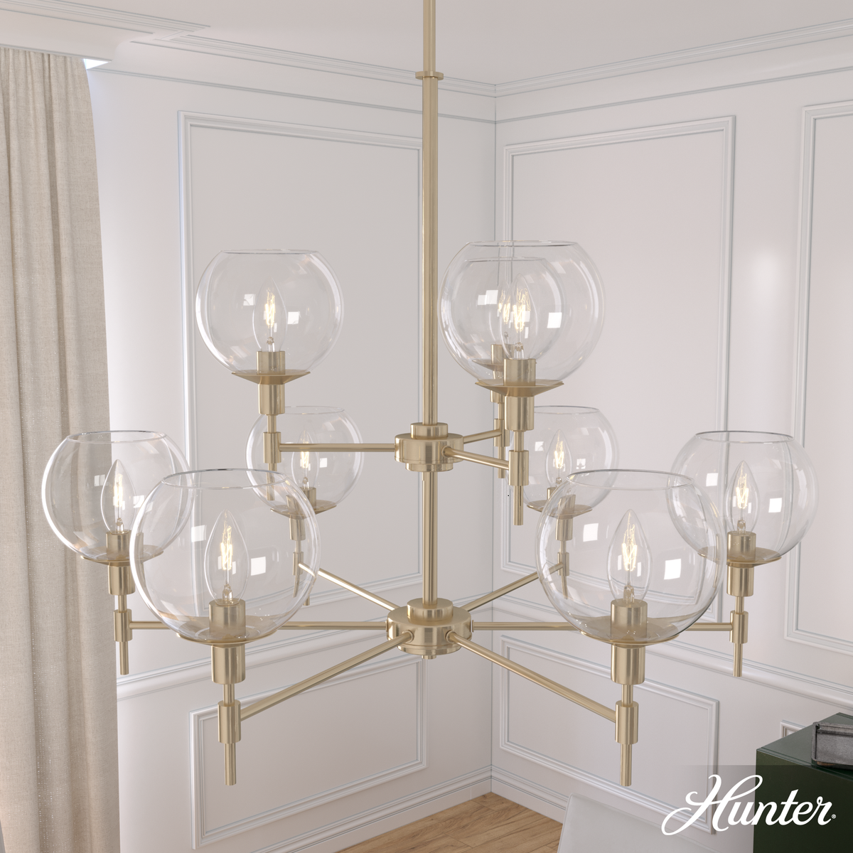 Devon Park 28.5-inch 3-light Brushed Nickel Linear Pendant Cluster with Clear Glass