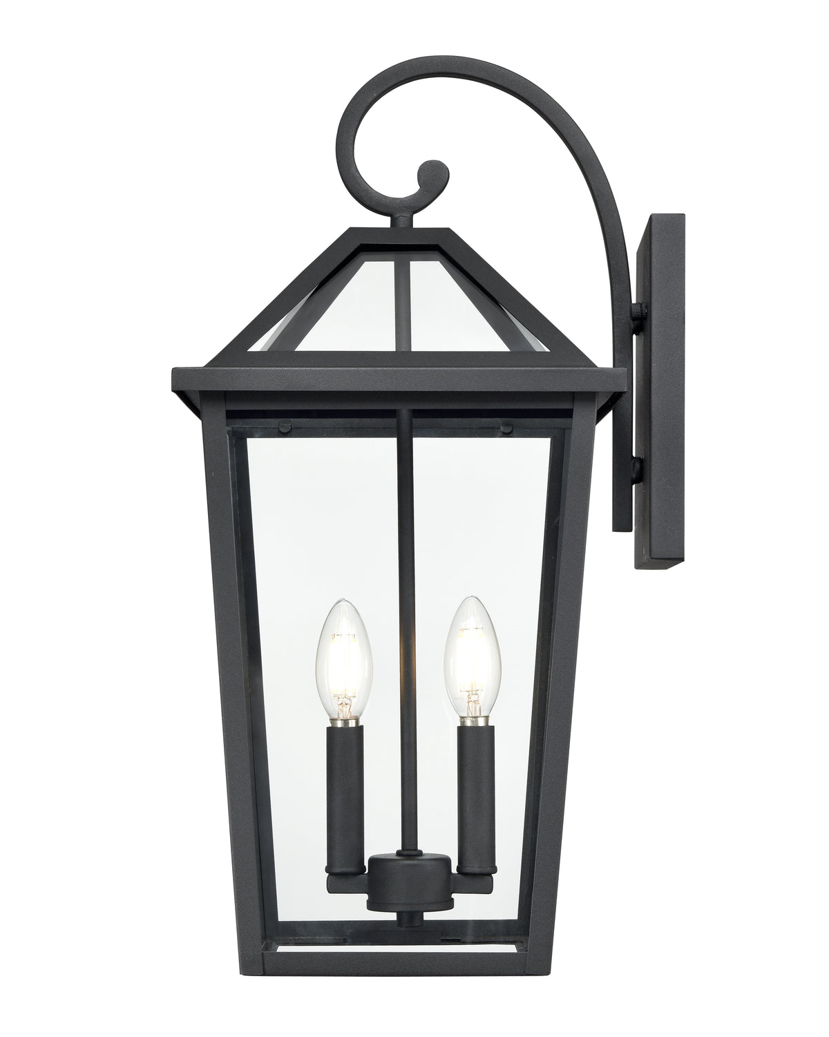 10'' Eston Textured Black 2 Light Wall Sconce