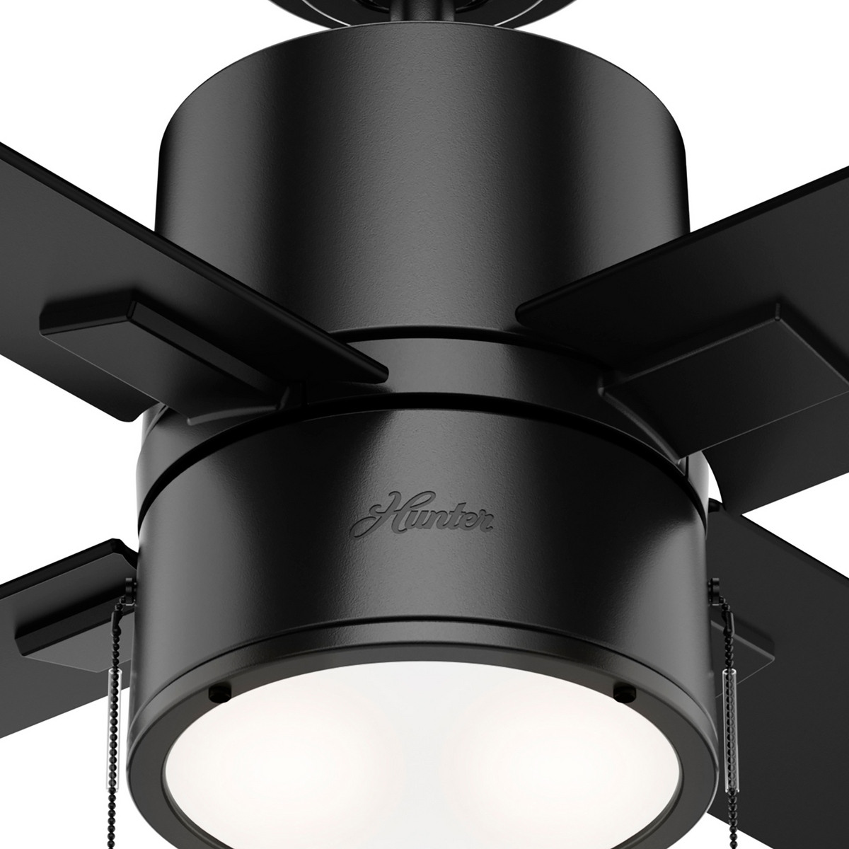 52 inch Beck Matte Black Ceiling Fan with LED Light Kit and Pull Chain