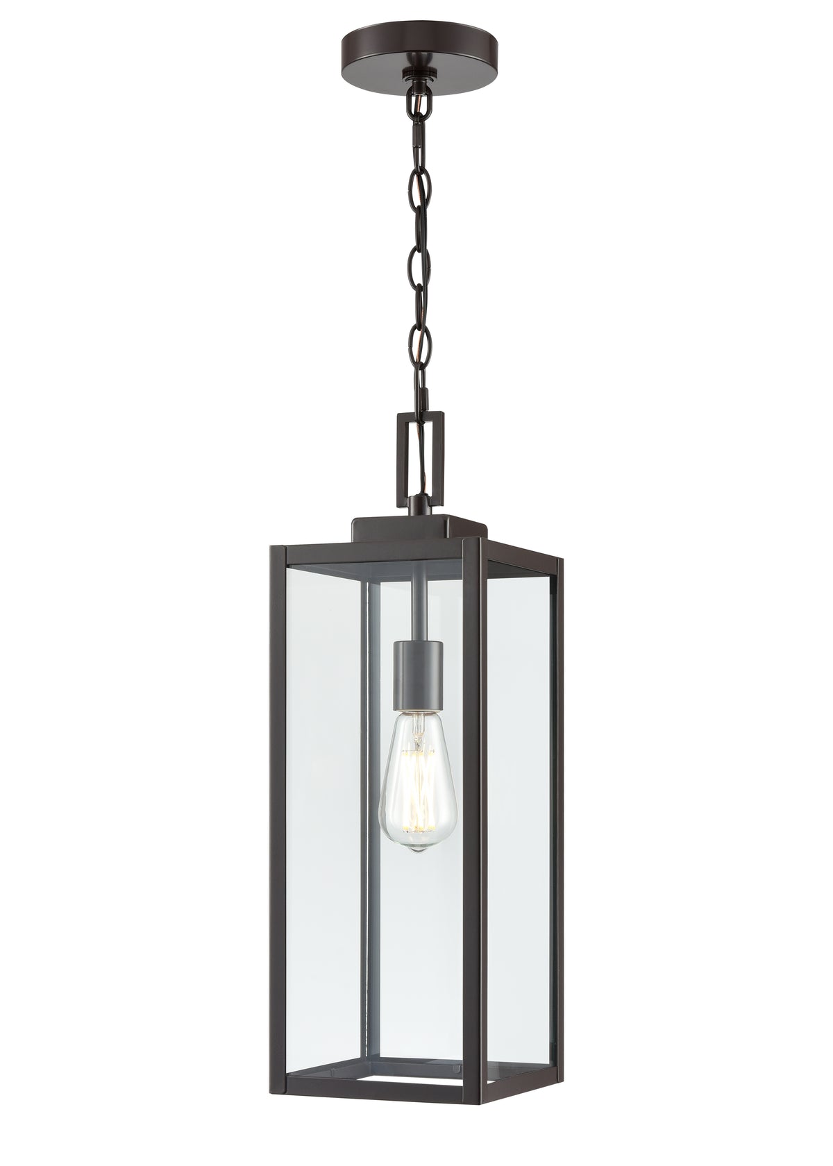 21.5'' Atless Powder Coated Bronze 1 Light Hanging Pendant