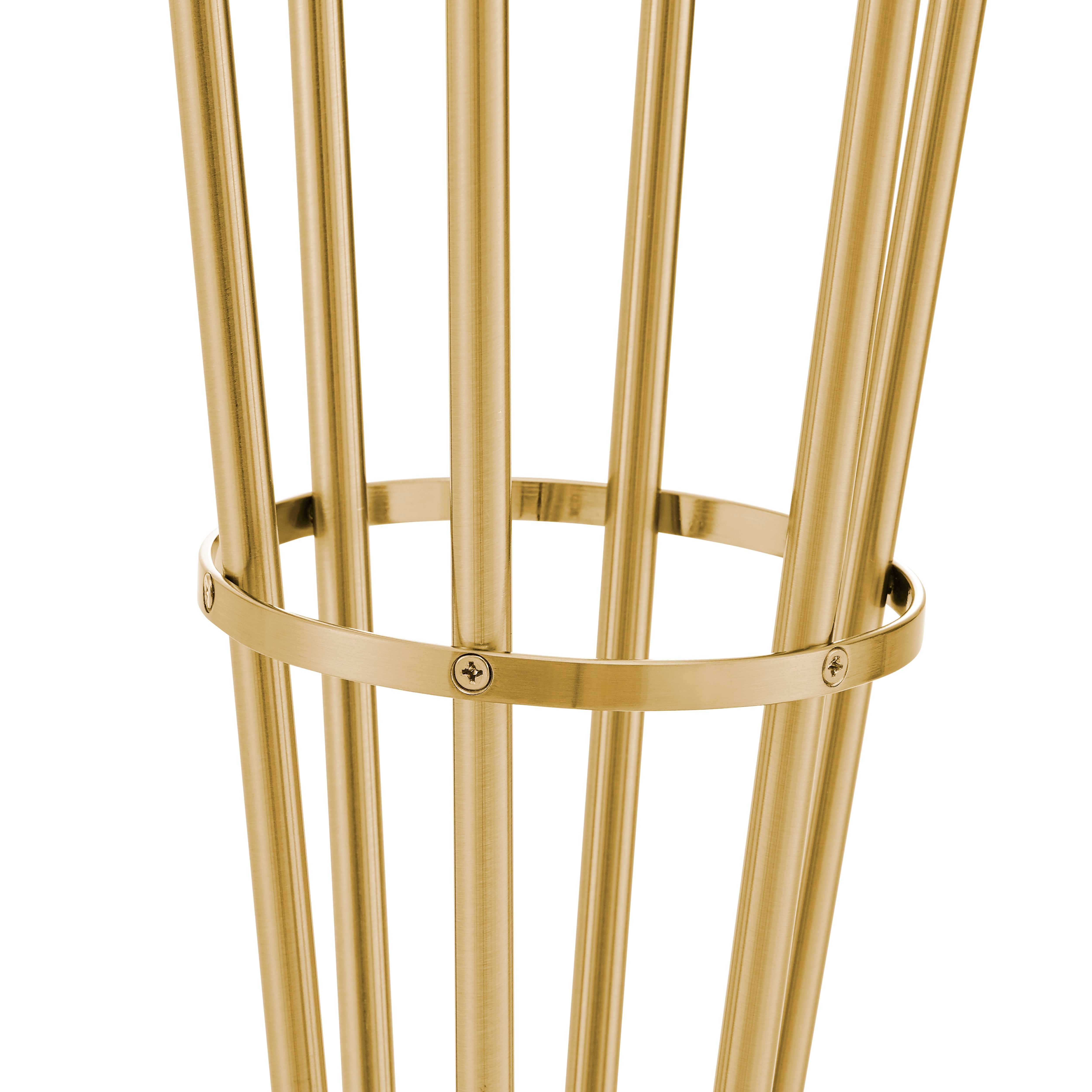 Anechdoche 6-Light Gold and White Floor Lamp