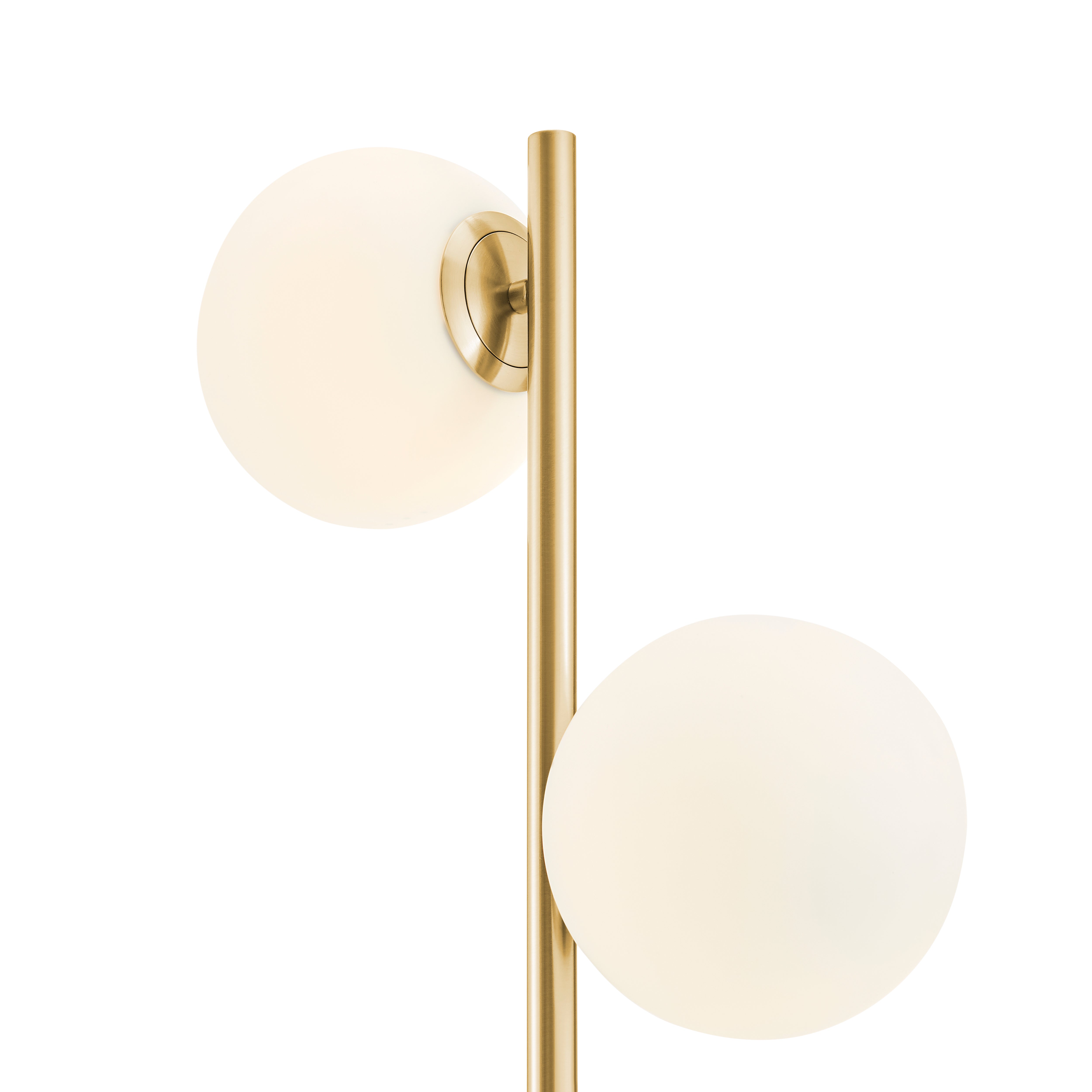 Anechdoche 2-Light Gold and White Dimmable Floor Lamp