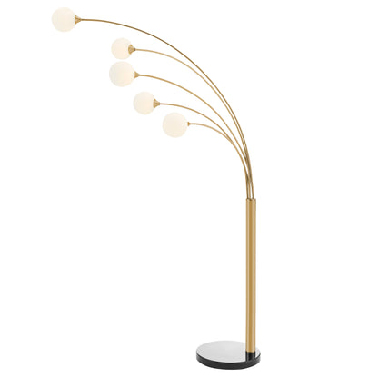 Anechdoche 5 Lights Gold and White Floor Lamp
