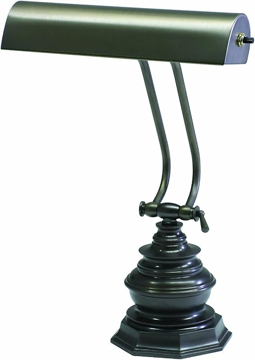 14-inch Piano/desk Mahogany Bronze Desk Lamp