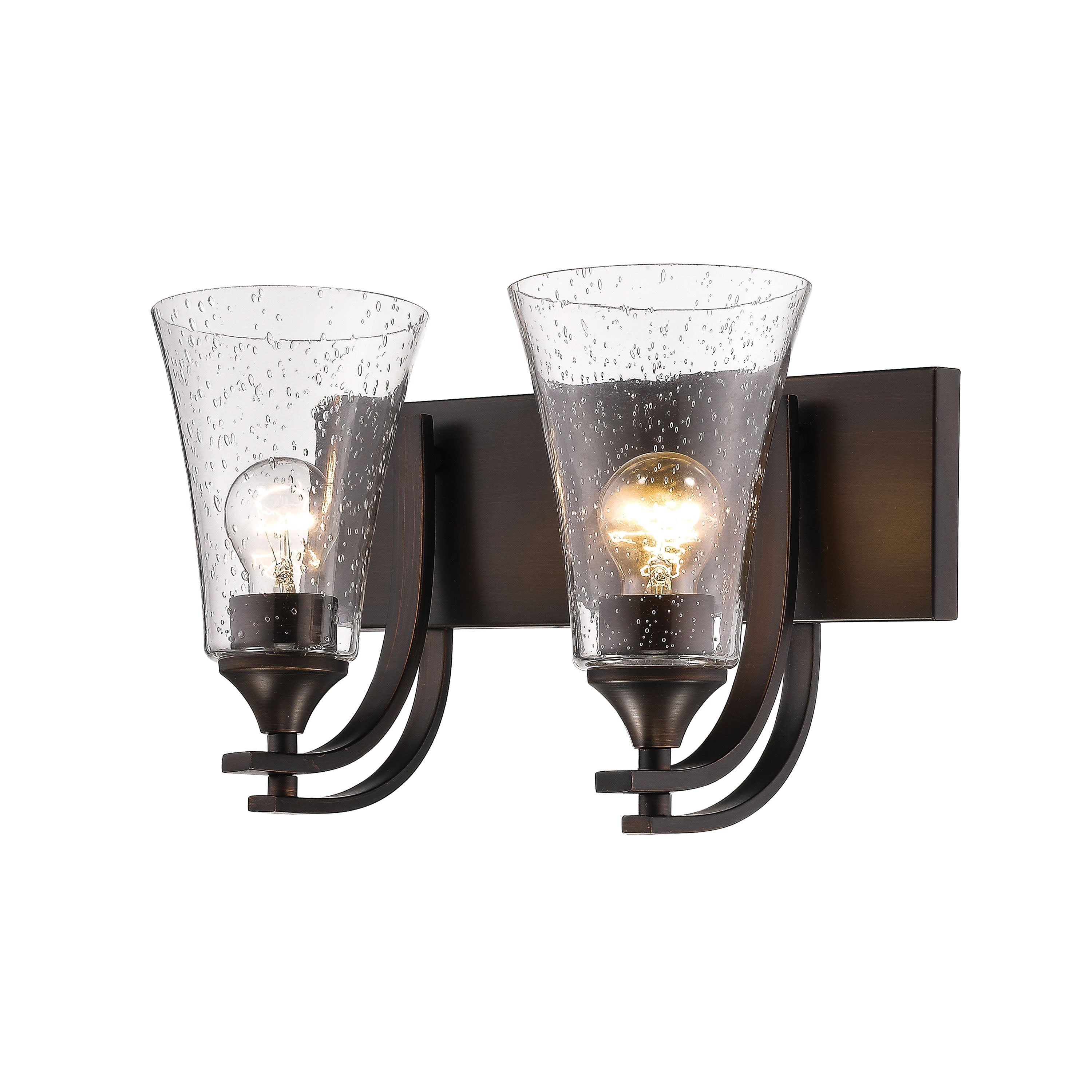 14.5'' Natalie Rubbed Bronze 2 Light Bath Vanity