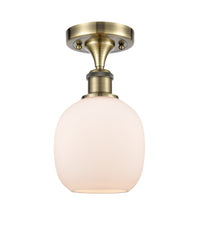 Edison Semi-Flush Mount Brushed Satin Nickel