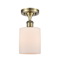 Edison Semi-Flush Mount Brushed Satin Nickel