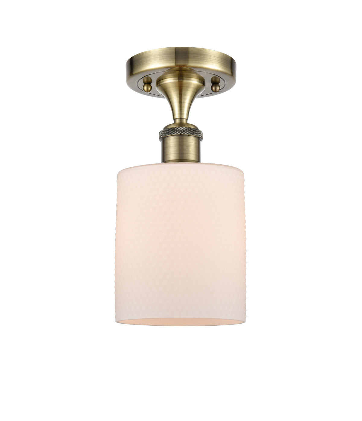 Cobbleskill 5-Inch 1-Light Semi-Flush Mount 11-Inch High E26 Medium Base Socket
