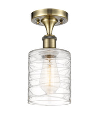 Edison Semi-Flush Mount Satin Nickel
