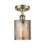 Edison Semi-Flush Mount Brushed Satin Nickel