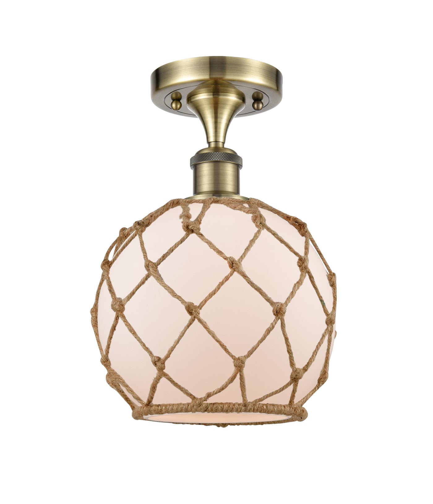 Edison Semi-Flush Mount Brushed Nickel