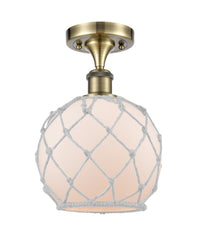 Edison Semi-Flush Mount Brushed Nickel