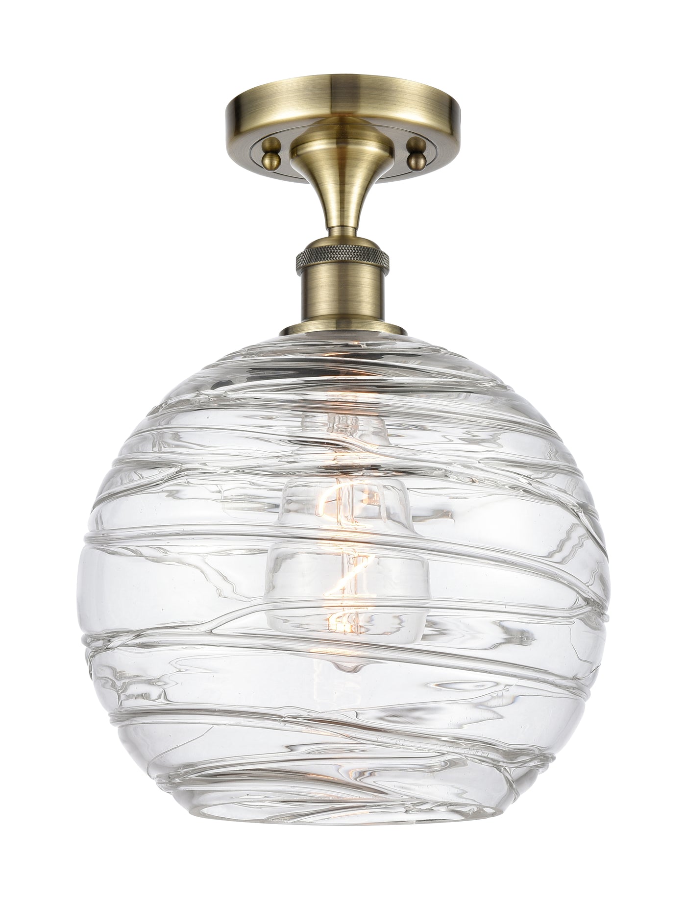 Edison Semi-Flush Mount Brushed Nickel