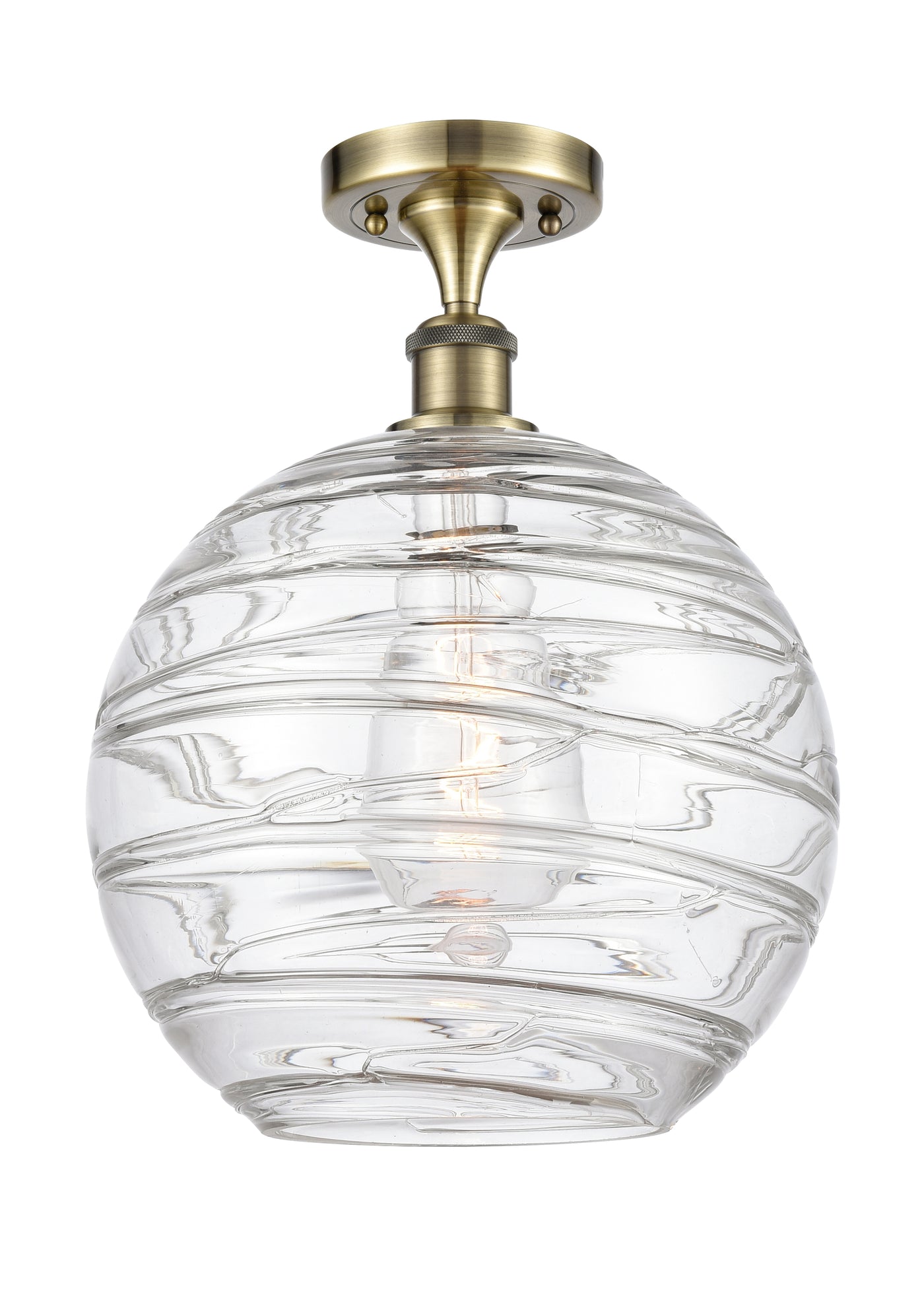 Edison Semi-Flush Mount Brushed Satin Nickel